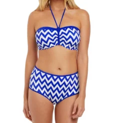Freya maillotHaut de maillot de bain bandeau à armatures Bleu blanc- Making Waves