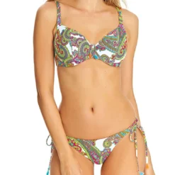 Freya maillotHaut de maillot de bain plongeant à armatures multicolore Freya