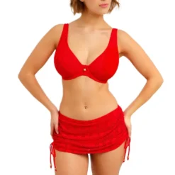 Freya maillotSlip Bikini jupette - Rouge- NOMAD NIGHTS