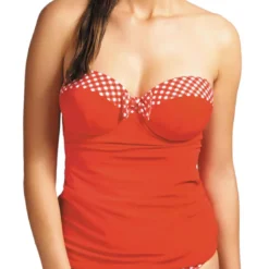 Freya maillotTankini bandeau à armatures Rouge- Tootsie