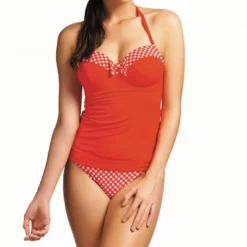Freya maillotTankini bandeau à armatures Rouge- Tootsie