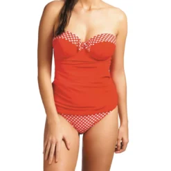 Freya maillotTankini bandeau à armatures Rouge- Tootsie