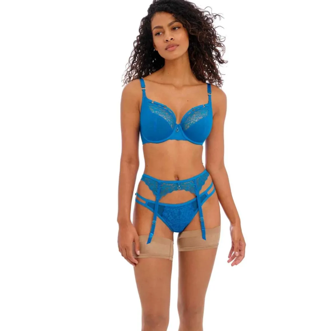 FreyaPorte-jarretelles en dentelleFreya Bleu - Temptress