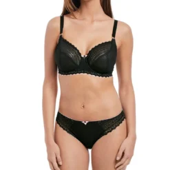 FreyaSlip noir DAISY LACE- Daisy lace