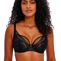 Freyasoutien-gorge plongeant noir- SYDNIE