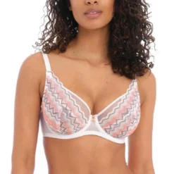 FreyaSoutien-gorge plongeant armatures - Blanc FESTIVAL VIBE en nylon- FESTIVAL VIBE