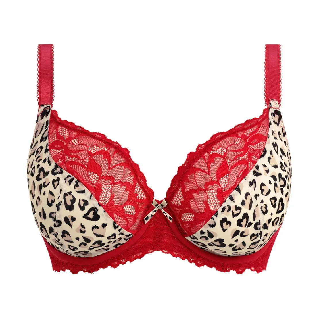 FreyaSoutien-Gorge Plongeant - Rouge Léopard- CHERISH ME