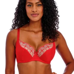 Freyasoutien-gorge Plongeant rouge vernis- HALLIE