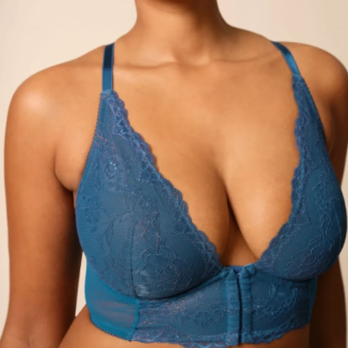 GossardBrassière à décolleté profond - Bleu- superboost lace
