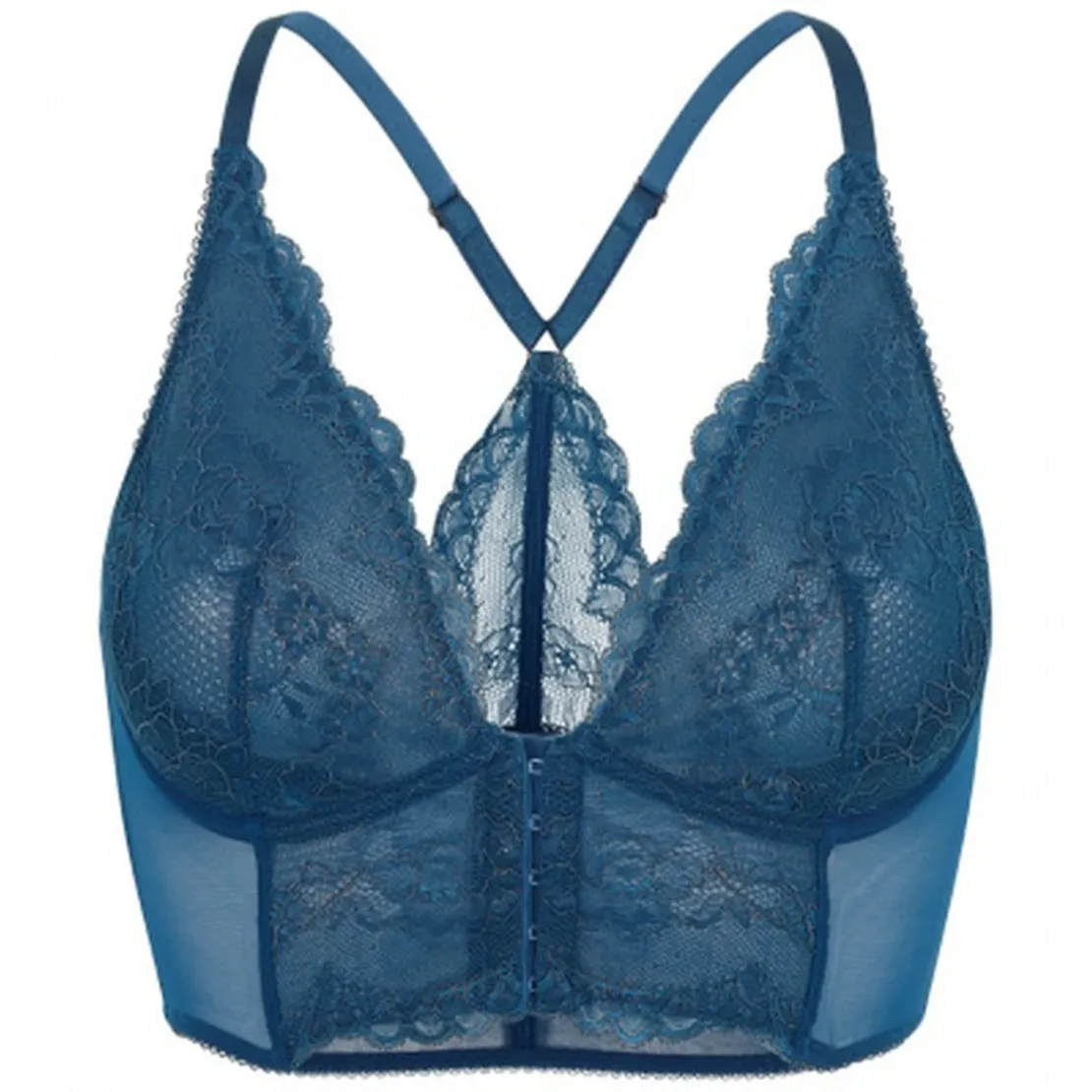 GossardBrassière à décolleté profond - Bleu- superboost lace