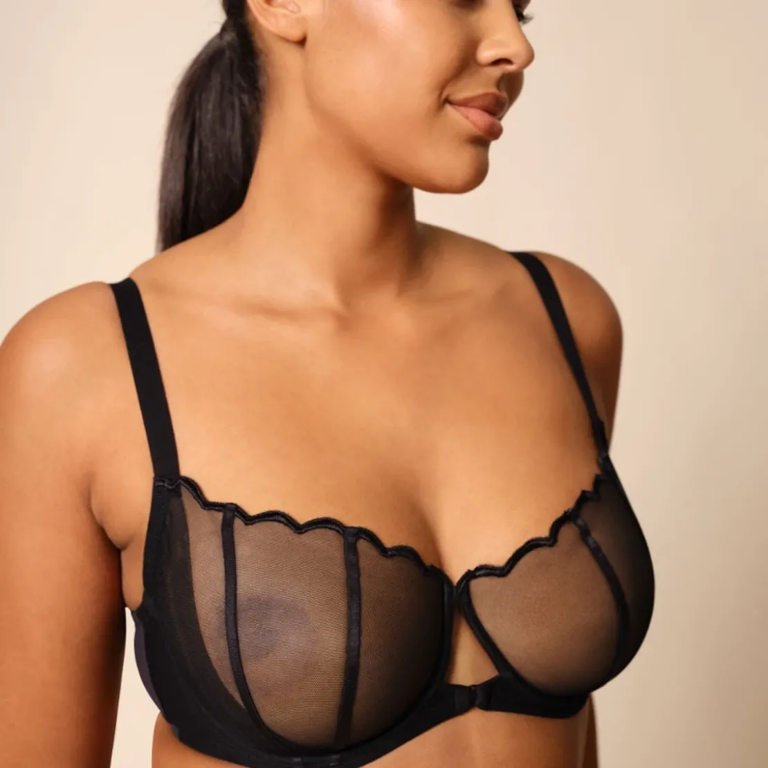 GossardSoutien-gorge balconnet non rembourré noir- Obsession
