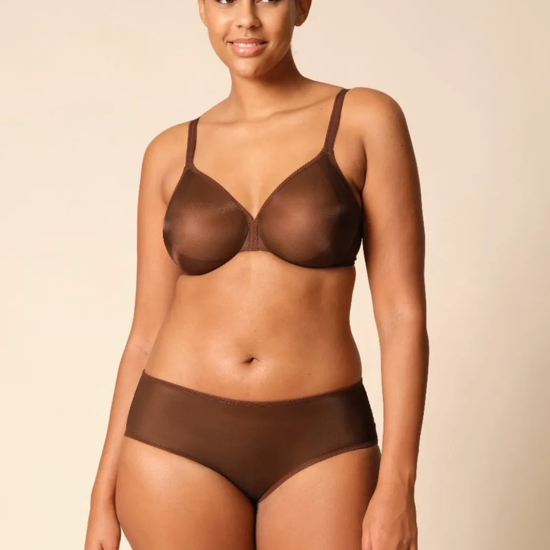 Gossard Soutien-gorge moulé transparent marron - glossies