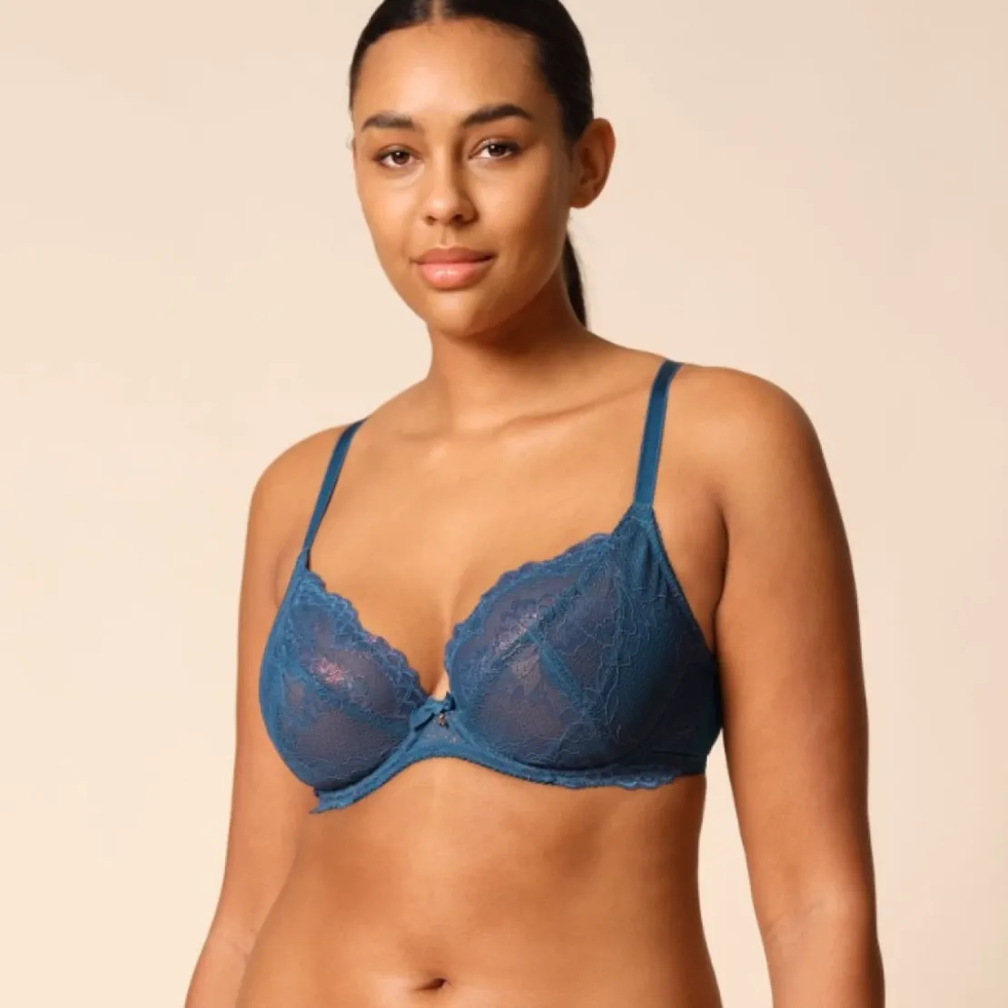 GossardSoutien-gorge plongeant non rembourré - Bleu- superboost lace