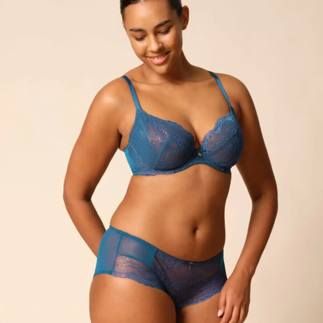 GossardSoutien-gorge plongeant non rembourré - Bleu- superboost lace