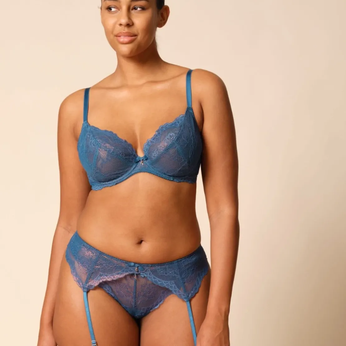 GossardSoutien-gorge plongeant non rembourré - Bleu- superboost lace