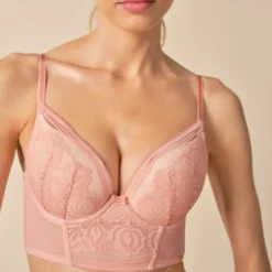 GossardSoutien-gorge plongeant longline rembourré - Blush rose- encore