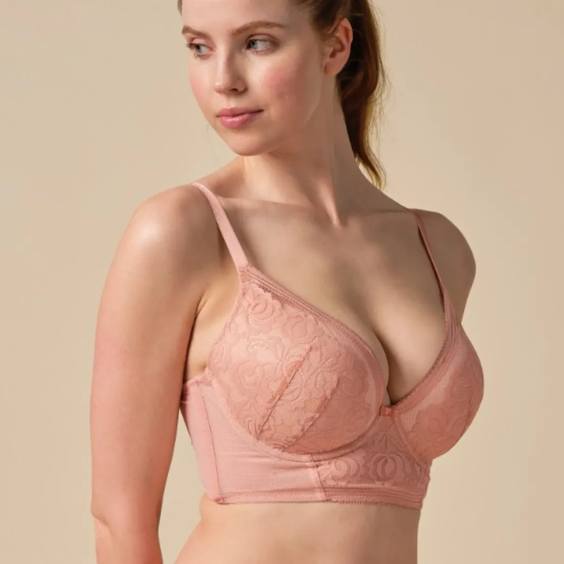 GossardSoutien-gorge plongeant longline rembourré - Blush rose- encore
