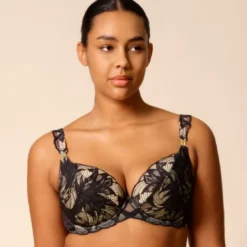 GossardSoutien-gorge plongeant rembourré - Noir- Lace soiree