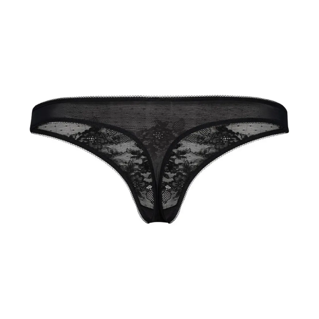 GossardString - Noir- Glossies Lace