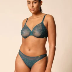 GossardString vert foncé- glossies lace