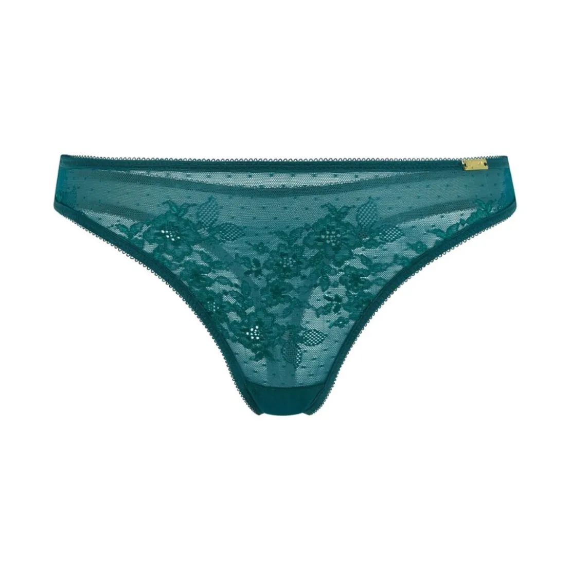 GossardString vert foncé- glossies lace