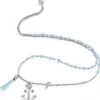 Guess BijouxCollier et pendentif UBN85113 - Talisman Acier Bleu ciel Et pendentif Ancre Guess Bijoux