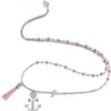 Guess BijouxCollier et pendentif UBN85112 - Talisman Acier Rose Et pendentif Ancre Guess Bijoux