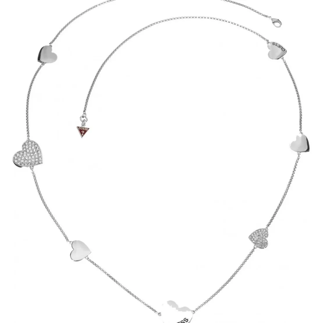 Guess BijouxCollier et pendentif Guess UBN11434 - Collier et pendentif Sautoir Coeurs Argent Guess Bijoux