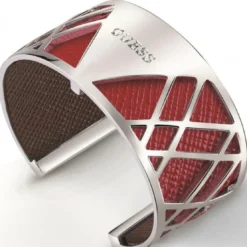 Guess BijouxCuir LARGE pour Bracelet My Bangle Guess UBS84024 - Cuir My Bangle Large Orange Marron Femme