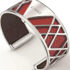 Guess BijouxCuir SMALL pour Bracelet My Bangle Guess UBS84033 - Cuir My Bangle Small Marron Orange Femme