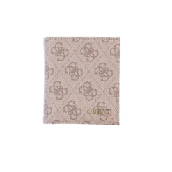 Guess MaroquineriePorte-Cartes Bi-Color en Cuir beige