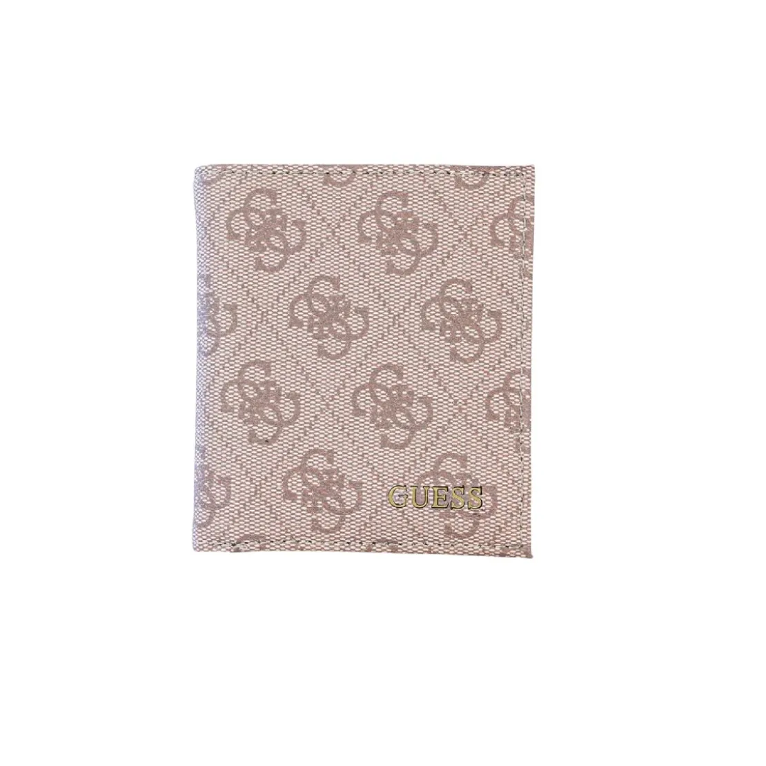 Guess MaroquineriePorte-Cartes Bi-Color en Cuir beige