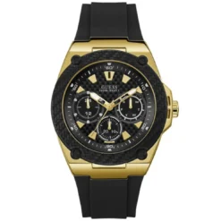 GuessMontre Guess LEGACY W1049G5 - Montre Multifonctions Boitier Acier Or Bracelet Silicone NOir Guess Montres