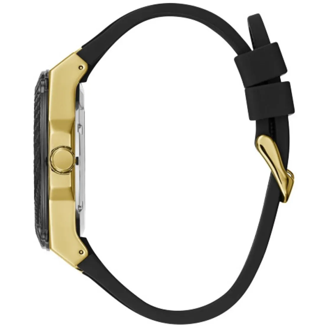 GuessMontre Guess LEGACY W1049G5 - Montre Multifonctions Boitier Acier Or Bracelet Silicone NOir Guess Montres