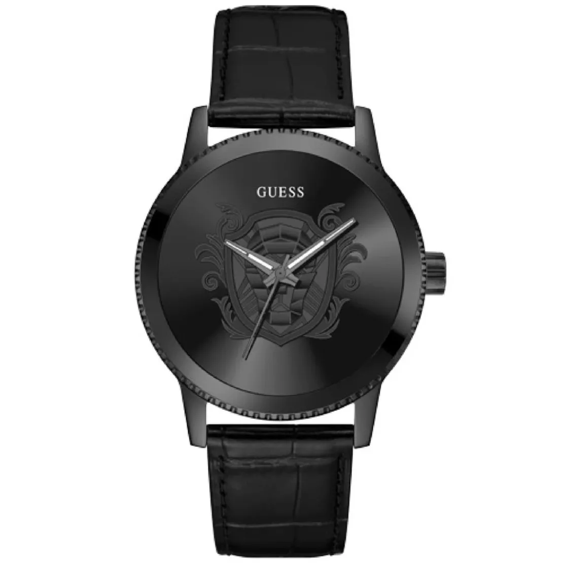 GuessMontre pour homme Monarch GW0566G2 avec bracelet en cuir noir