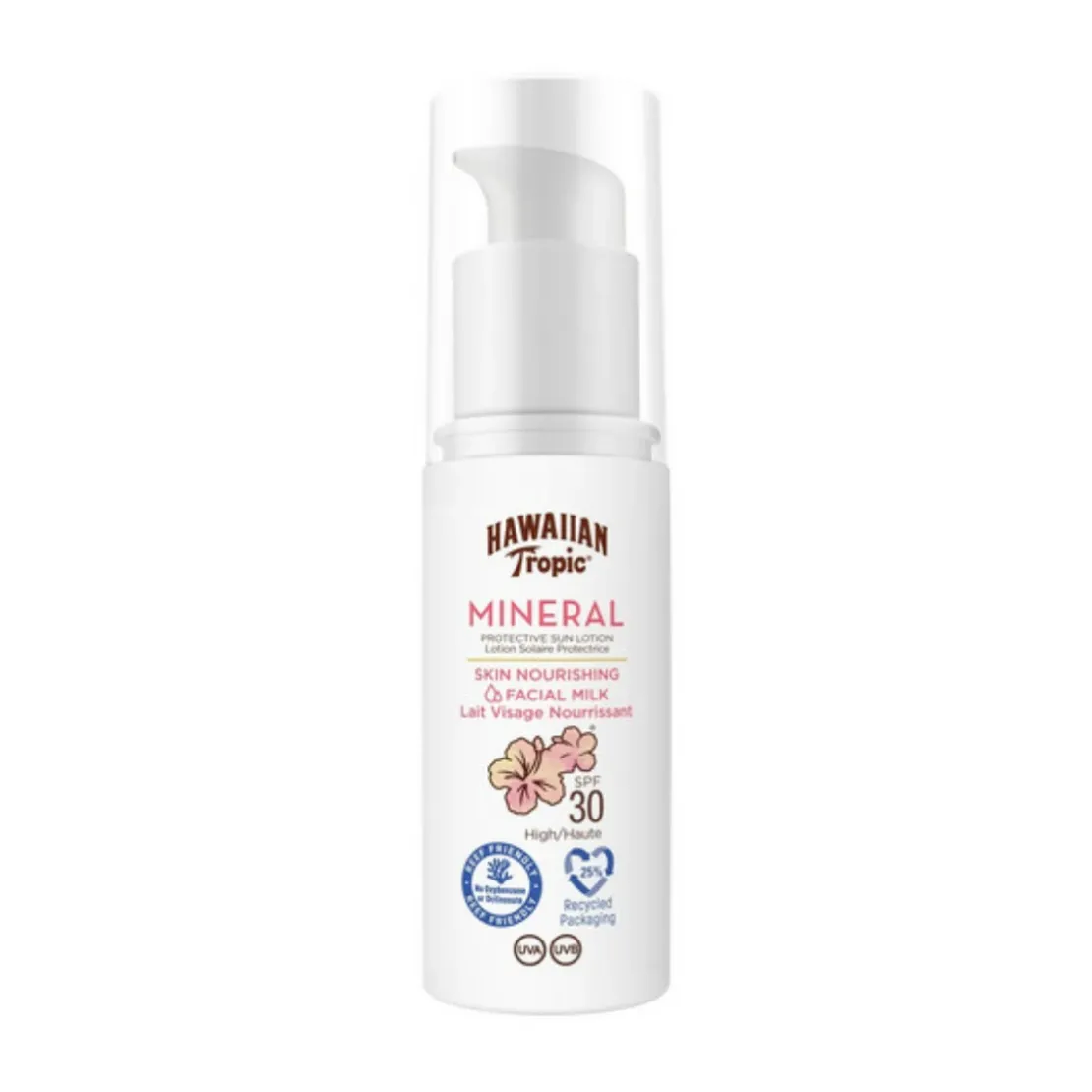 Hawaiian TropicLait Protecteur Mineral hydratant - spécial visage - Peaux sensibles - SPF30