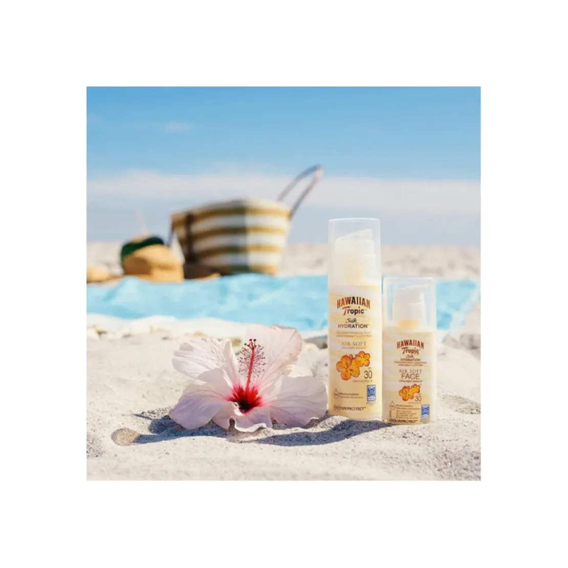Hawaiian TropicLotion Solaire Pompe Visage Non-Grasse 12h d'Hydratation - SPF 30 50 ml