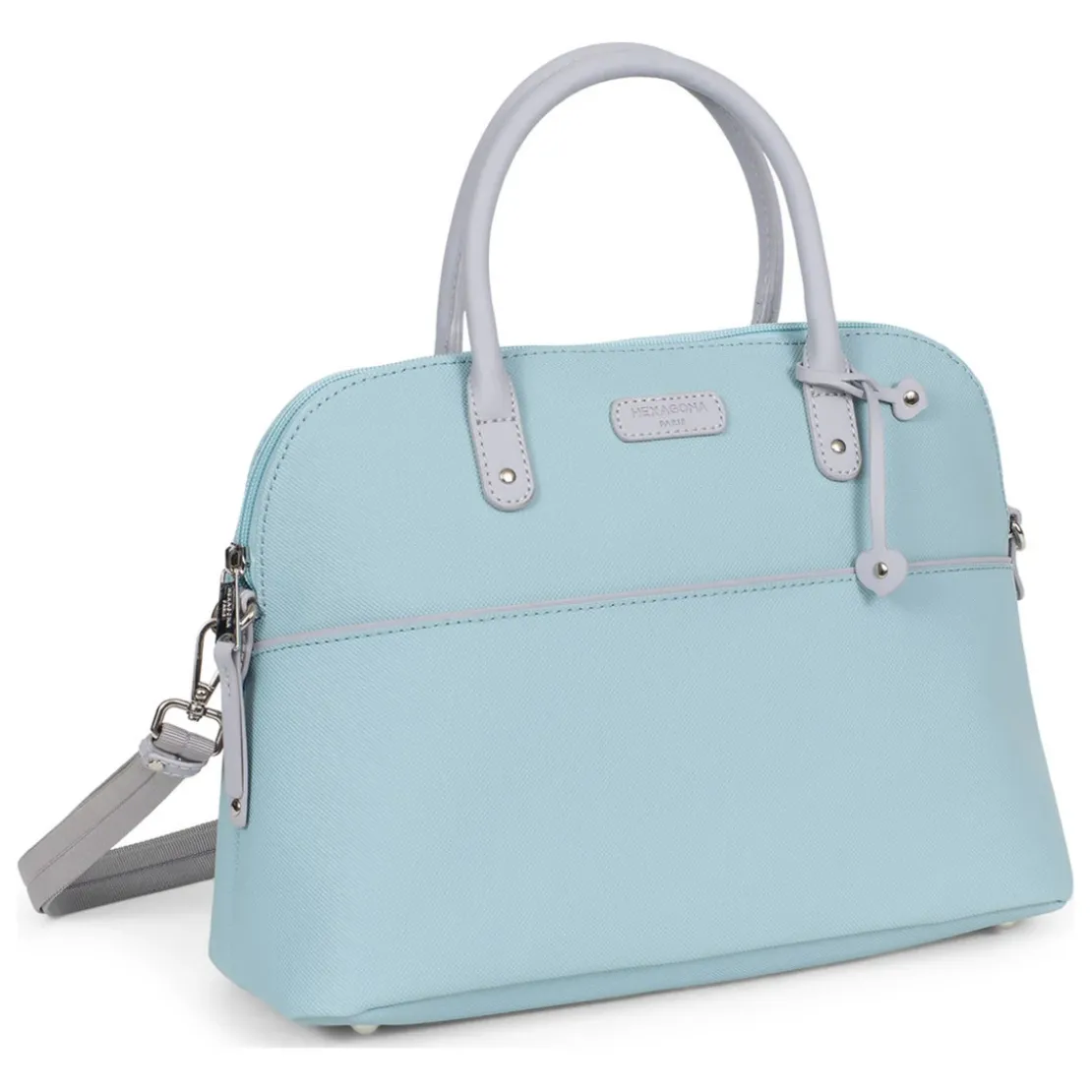 HexagonaSac porté main 2 poignées bleu clair
