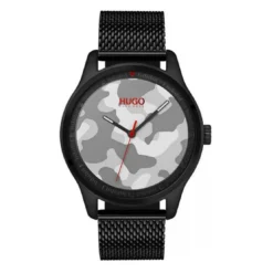 HugoMontre Hugo 1530052 - Montre Maille Milanaise Noir Homme