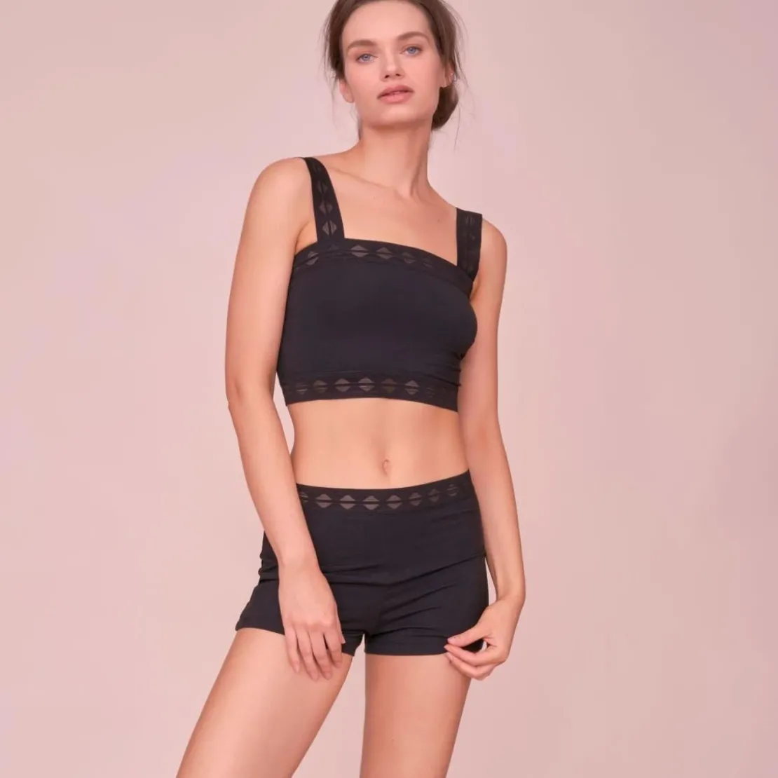 Huit LingerieJeanne Shortnoir en coton- Jeanne Short