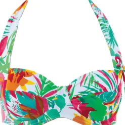 Huit MaillotsHaut de maillot de bain tour ce cou à balconnets Huit 8 FLOWER ADDICT ruby