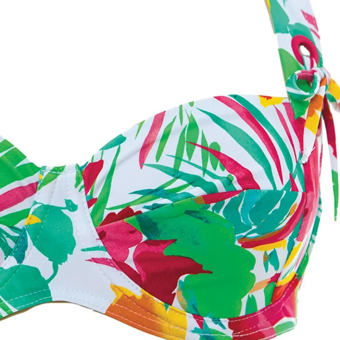 Huit MaillotsHaut de maillot de bain tour ce cou à balconnets Huit 8 FLOWER ADDICT ruby