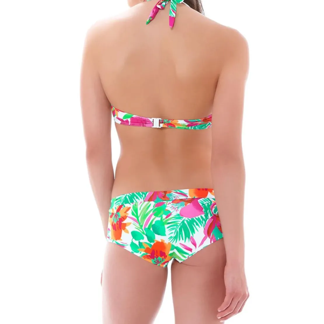 Huit MaillotsHaut de maillot de bain tour ce cou à balconnets Huit 8 FLOWER ADDICT ruby