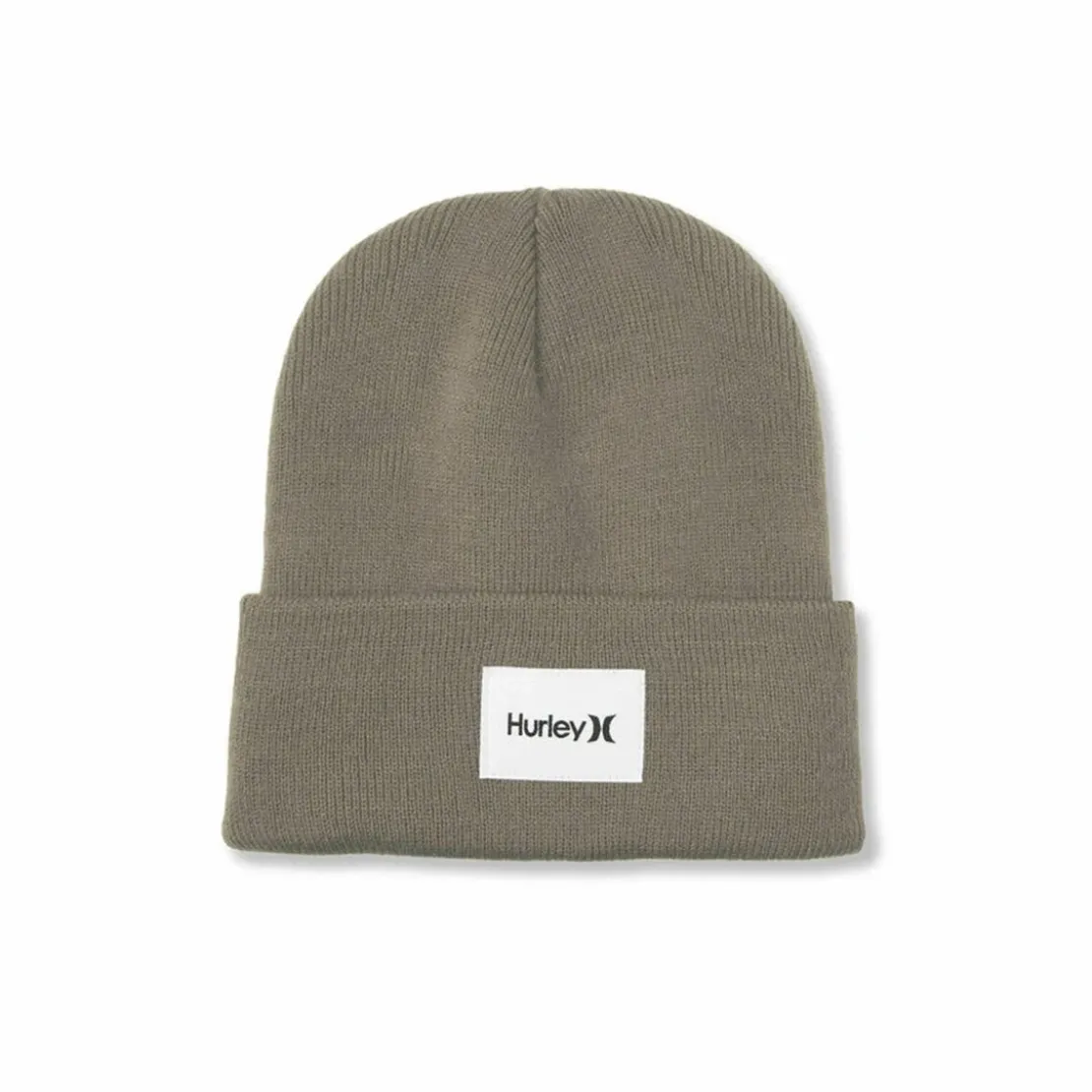 HurleyBonnet kaki en maille côtelée