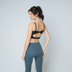IconicBrassière de sport dos croisé Femme noir en nylon