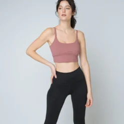 IconicBrassière de sport dos croisé Femme rose en nylon