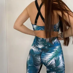 IconicEnsemble sport brassière et legging imprimé gris