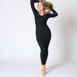 IconicRobe longue en maille noir