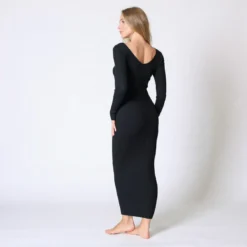 IconicRobe longue en maille noir