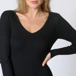 IconicRobe longue en maille noir